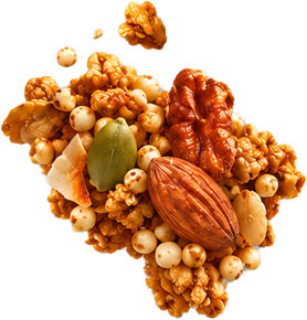A cluster of Balance granola